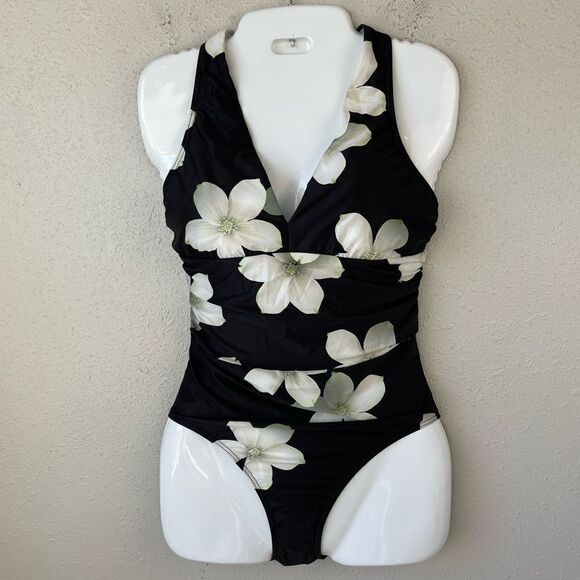 NWT Lauren Ralph Lauren One Piece Floral Swim Suit Size 6